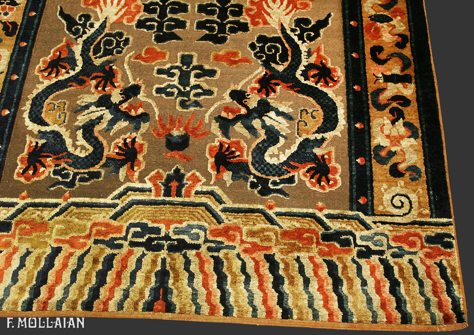 Teppich Chinesischer Antiker Ningxia Metall-Thread Souf n°:95912367